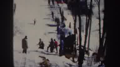 New York (1962): Young Looking Skier Attempting A Run By Himself In Front Of