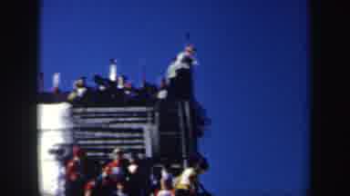 New York (1962): A Guy Jumps From A High Cliff During A Sporting Event