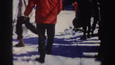 New York (1962): Skier With A Number On His Back Launching Off A Slope With A