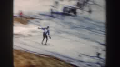 New York (1962): A Skier Wobbles And Nearly Tumbles While Flying Down A Ski Hill