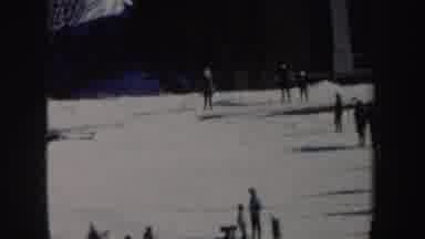 New York (1962): Man Performs A Fast-Speed Skillful Jump At A Skiing Station In