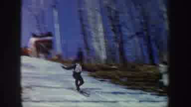 New York (1962): Skiers Flying Through The Air And Landing Further Down The Slope
