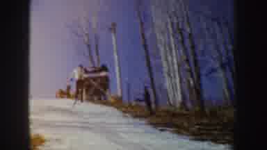 New York (1962): View Of People Jumping On Skis On A Bright Sunny Day