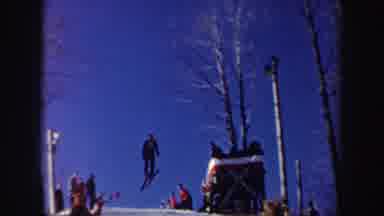 New York (1962): Skier In Blue Dress Slips After Landing In A Professional