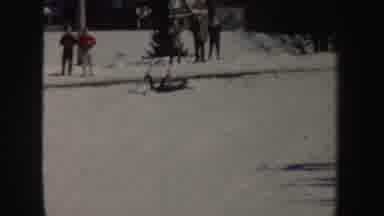 New York (1962): The Top Of A Snow Hill And Someone Flying Off The Hill Very Fast