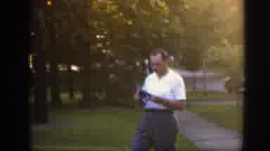 Massachusetts (1949): Dad Playing With Kids Outside