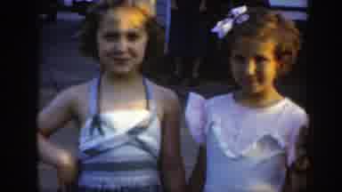 Massachusetts (1949): Two Girls Laughing And Posing In Front Of An Interviewer