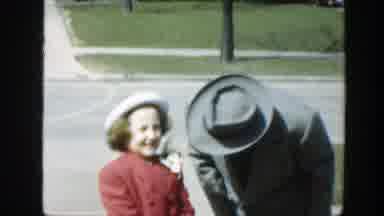Massachusetts (1949): An Old Man Giving A Kiss On A Girls Shoulder