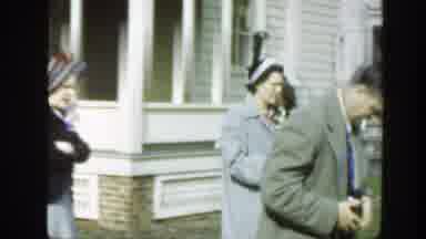 Massachusetts (1949): Families Reunited With Children Enjoying In Elegant Dresses
