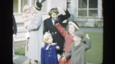 Massachusetts (1949): Family Waving Happily At The Camera