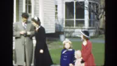 Massachusetts (1949): Women Welcome An Important Personality As She Exits Her Car