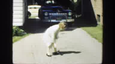 Massachusetts (1949): A Girl Plays With Ball By Bouncing It On The Ground