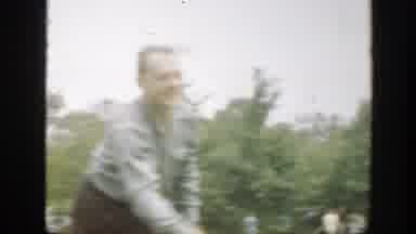 Massachusetts (1949): Family In Open Area Having Picnic And Father Throws Ball To