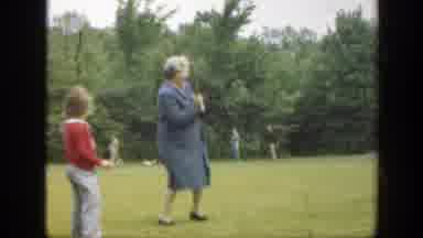 Massachusetts (1949): Family Plays Baseball In Field Surrounded By Trees With