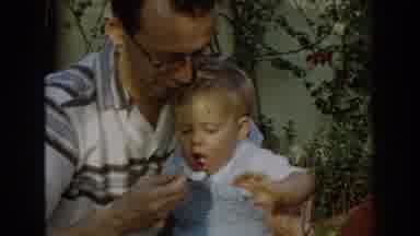 Glendale California (1962): Video Of White Baby Grabbing Spoon To Eat Food With