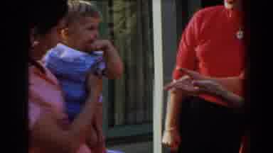 Glendale California (1962): Woman Meeting A Baby And Playing With Baby And Trying