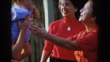 Glendale California (1962): Two Ladies Dressed In Orange Shirts And Hairstyles