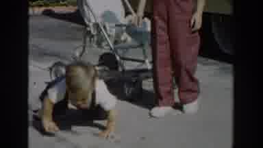 Glendale California-1962: A Mom And Two Kids Are Spending Time Together With A