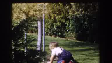 Glendale California (1962): Footage Of Old Picture Of A Baby Crawling And End Of