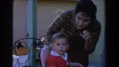 Glendale California (1962): Little Boy In A Highchair With Two Women