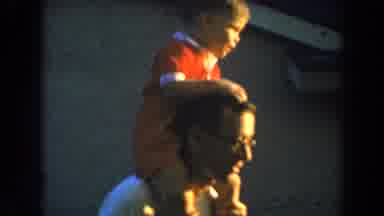 Glendale California (1962): Dad Carrying Little Child On Shoulders And Walking