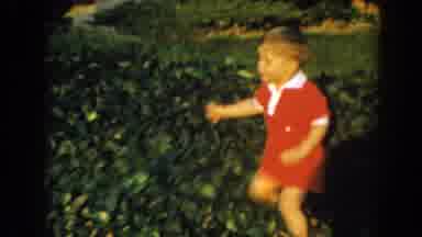 Glendale California (1962): Man In Falls In Bush To Little Boys In Red Amusement