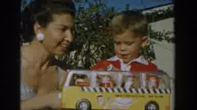 Glendale California (1962): Two Women Interact With Young Child Playing With
