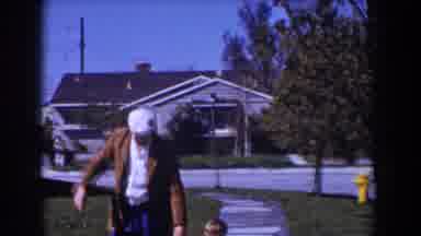 Glendale California-1962: Grandfather And Grandson Taking A Stroll On A