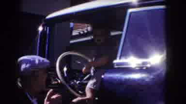 Glendale California (1962): A Father And His Son Having Fun With The Steering