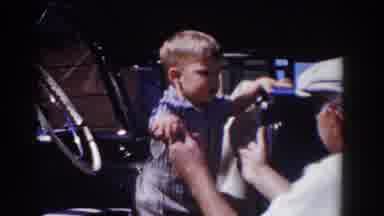Glendale California (1962): Child Being Pulled Out Of The Car By A Man And Then A