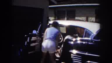 Glendale California (1962): A Woman And A Child Are Taking A Picture Next To A Car
