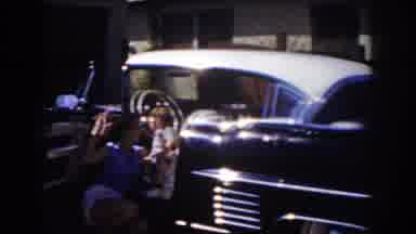 Glendale California (1962): Mom And Baby Are Happy To Show Off Thai New Car To The