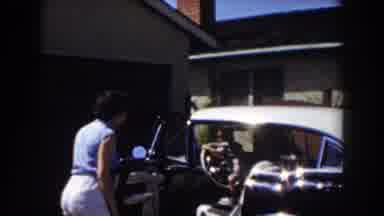 Glendale California (1962): Grandmother Happy To See The Grandson Having Fun With