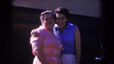 Glendale California (1962): Old Home Movie Showing A Mother And Daughter Hugging