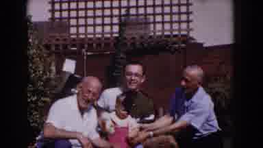 Glendale California (1962): Three Elderly Men Playing With A Kid As One Tries To