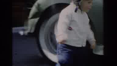 Glendale California (1962): Funny Kid Amazed By Seeing A Nice Car And Thinking He