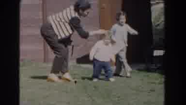Glendale California (1962): Family Walking On The Grass With Woman Toket Young Boy