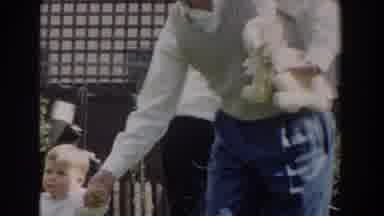 Glendale California (1962): Grandpa Drags Grandson Along As Grandma Follows From