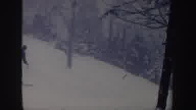 New Hampshire (1962): Two People Skiing Down A Gentle Hill Of Snow Surrounded By