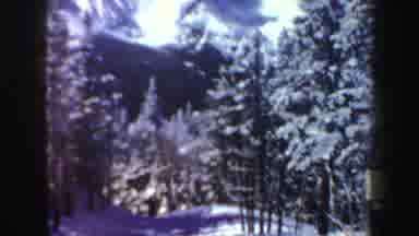 New Hampshire (1962): Man Skiing Wearing A Black And Yellow Jacket On A Snowy