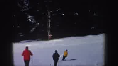 New Hampshire (1962): Three People Skiing In The Snow In A Contain