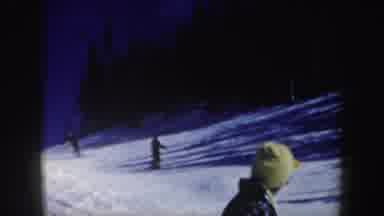 New Hampshire (1962): Vintage Video Of Two Male Skiers Skiing Down The Snowy White