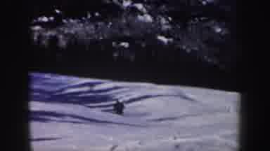 New Hampshire (1962): People Skiing Down Slope Through Sunny Spots And Shady Ones