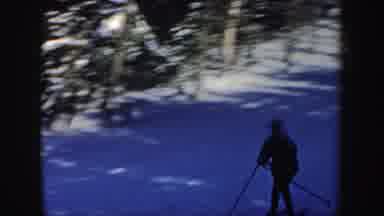 New Hampshire (1962): Person Skiing Down A Gentle Slope Of Snow With Trees In The