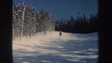 New Hampshire (1962): Woman Skiing In A Ski Slope On A Sunny Day