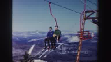 New Hampshire (1962): Two Skiers Riding A Chairlift