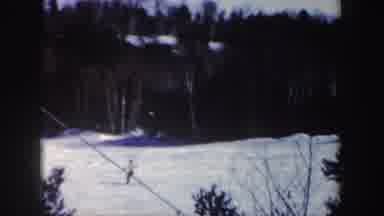 New Hampshire (1962): Someone Skiing In The Snow Among The Trees In The Contains