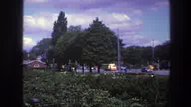 Copenhagen Denmark (1975): A View From A Park With Bushes And Trees To A Street