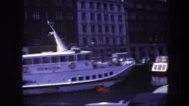 Copenhagen Denmark (1975): Port Ship Boat Boarding Cars Parking Old Water Ocean