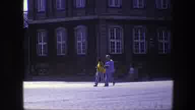 Copenhagen Denmark (1975): A Couple Out For A Leisurely Stroll Pass By A Bus In